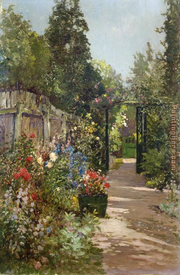The Summer Garden painting - Alfred de Breanski The Summer Garden art painting